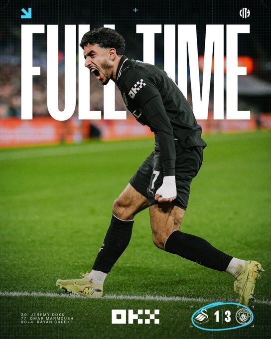 fulltimeherald's tweet image. FT: Swansea City 1-3 Manchester City 🔵
Business as usual for Pep’s men, another day, another win. 
#SWAMCI #ManCity #FACup