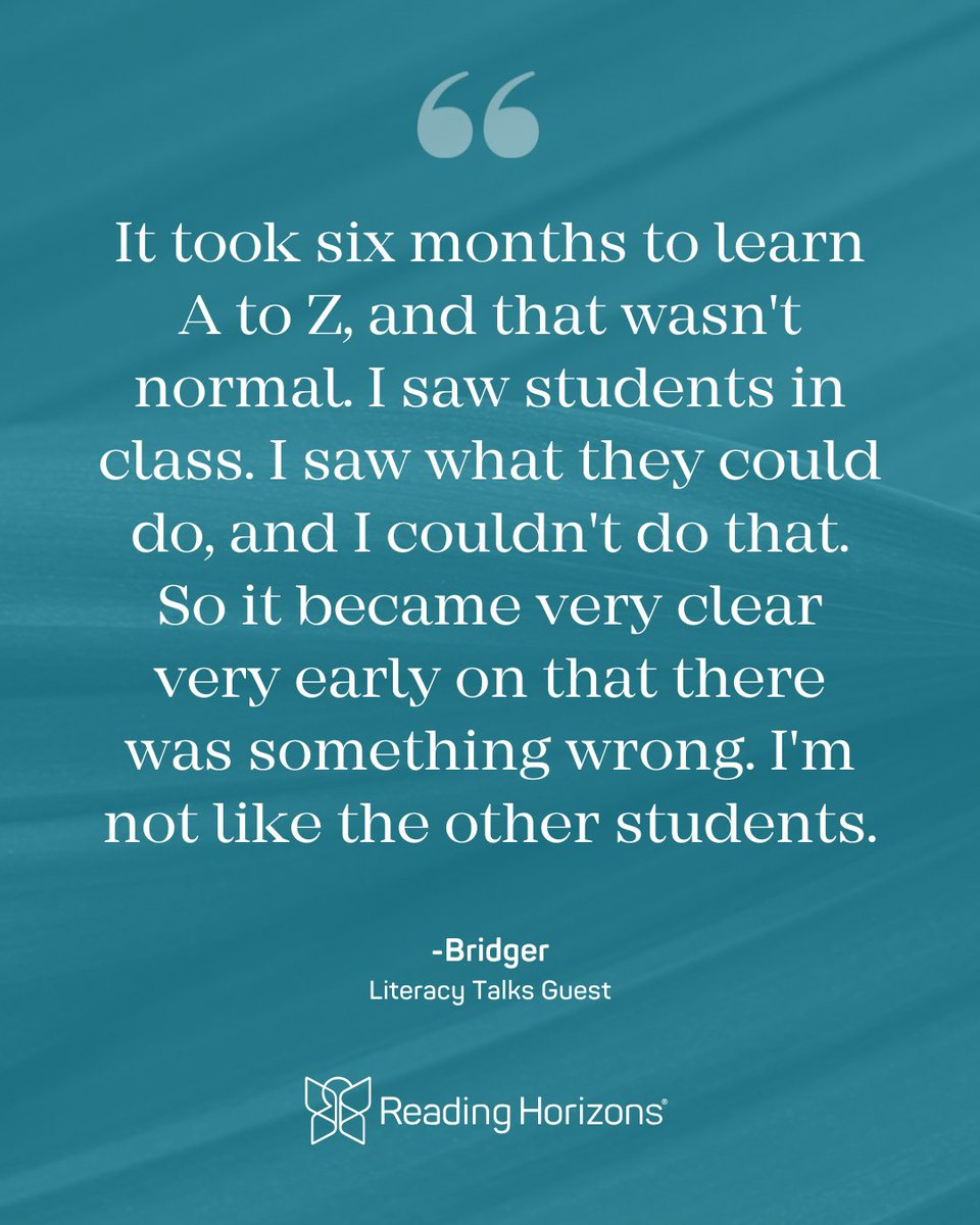 ReadingHorizons's tweet image. In Through the Eyes of Dyslexia: A Mother–Son Story, Donell Pons and her son Bridger share what it’s like to grow up through the lens of dyslexia.

🎧 Listen to the full episode: bit.ly/42ZqyYI

#DyslexiaAwareness #LiteracyTalks #ReadingHorizons #ScienceOfReading