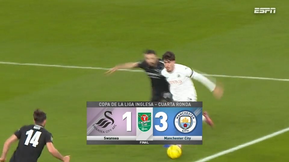 FCOneFootball's tweet image. 🔚 FULLTIME

⚪️ Swansea 1-3 Man City ⚫️

▪️ Manchester City battle back to defeat Swansea in the EFL Cup.

#EFLCup #SWAMCI