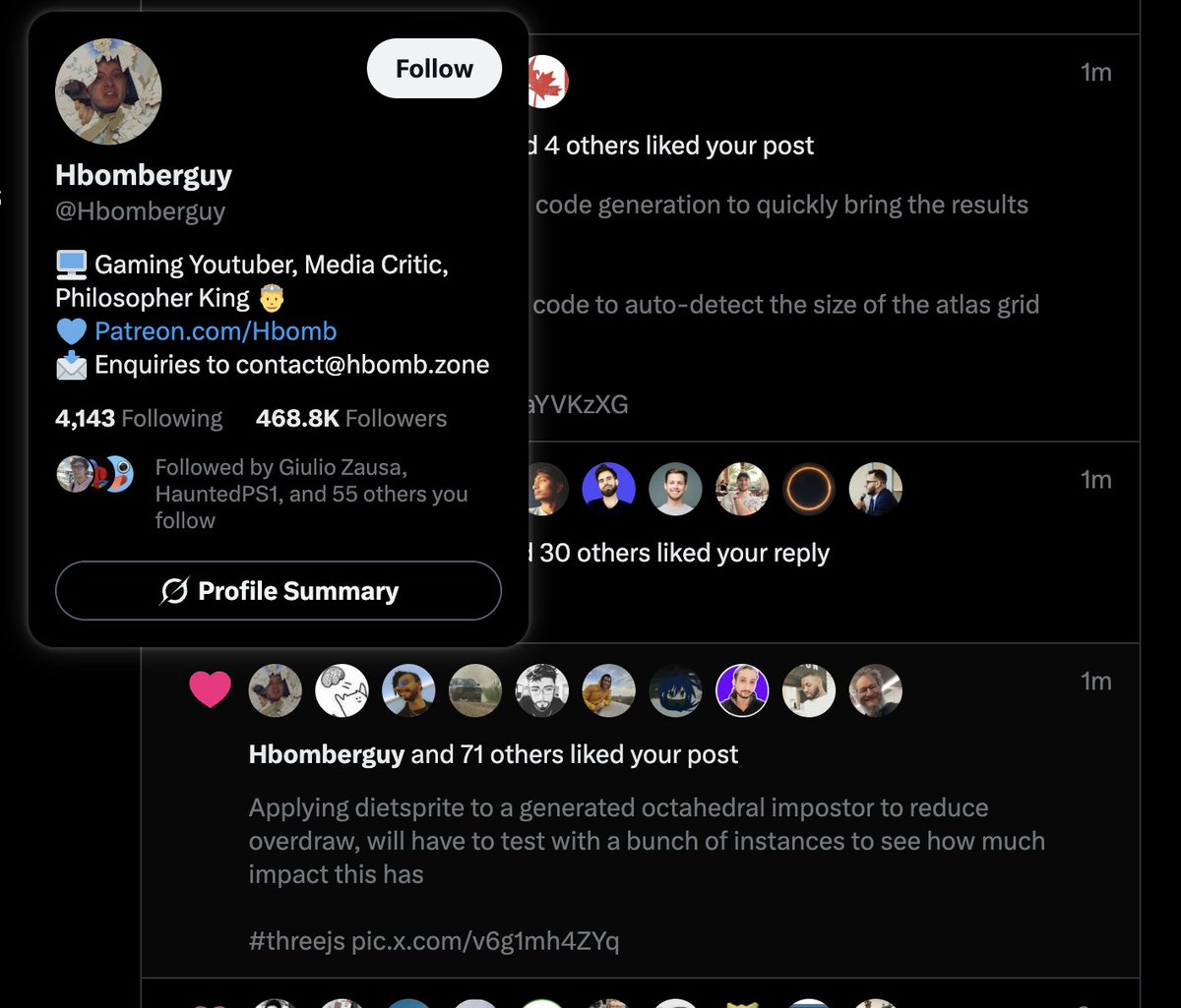 WTF <a href="/Hbomberguy/">Hbomberguy</a> liked a random post, just like that? How does THAT happen, mr algorithm?