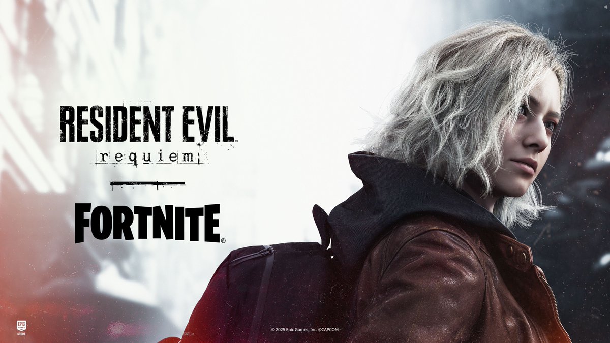 EpicGames's tweet photo. Requiem for the dead. Nightmare for the living.

Pre-purchase #ResidentEvilRequiem on the Epic Games Store to get Grace's bonus DLC Costume: Apocalypse and the Grace Ashcroft Outfit in @Fortnite in March 2026! https://t.co/tPF2VfSdJ8 https://t.co/i2jhZxRc71