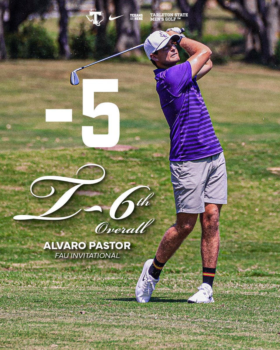 TarletonMGolf's tweet image. A trio of Texans came up with their first top 10 finishes of the season at the FAU Invitational! 💪