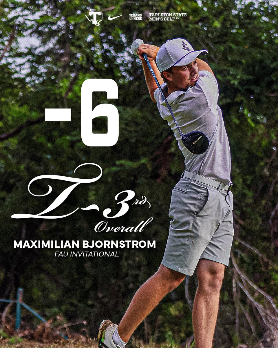 TarletonMGolf's tweet image. A trio of Texans came up with their first top 10 finishes of the season at the FAU Invitational! 💪