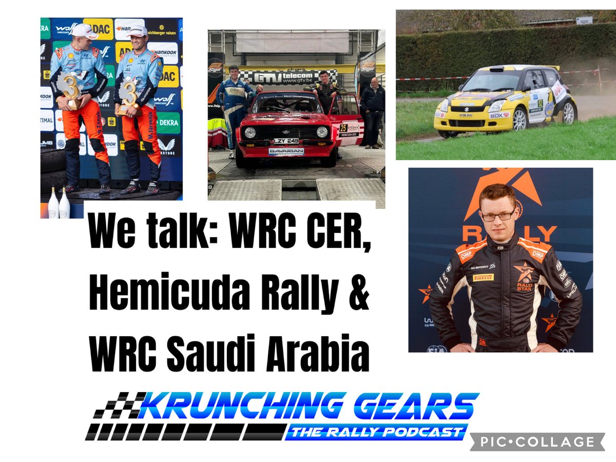 Brand new Krunching Gears - The Rally Podcast out tomorrow. We look back at Central European Rally, Hemicuda Rally and look forward to WRC Saudi Arabia