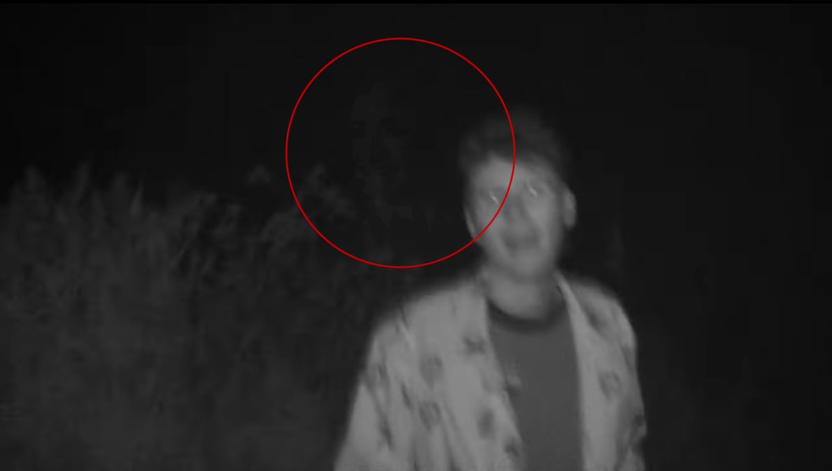 Anyone else notice the face next to Dan at 19:05 of the ghost video?
