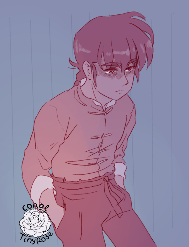 Very broody baby brooo!! Okay, not exactly, just my version of Ranma having a hard time. 
Illustration for my fanfic: #15MRankaneFF
----
#Ranma #ranma12 #RanmaSaotome #らんま #乱あ
