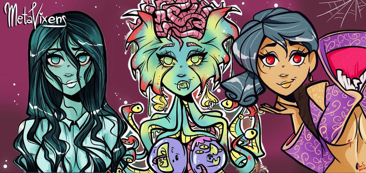 ✨NEW VIXEN DROP✨

Say hello to this year’s Halloween set, consisting of three Vixens: Samara (from the cult classic The Ring), a fun Monster babe and a Headless Horseman Vix who luckily got reunited with her head (featuring also probably the only Vixen tummy sighting in the