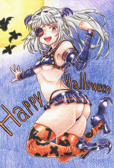 #Halloween2025 #ハロウィン2025 #過去絵 ハロウィン前夜だ! ←いやまだ朝 ←細けぇこたぁいいんだよ!