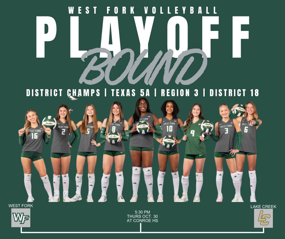 It’s GO Time! 10/30 5:30 @ Conroe HS vs Lake Creek👏🏼👏🏼👏🏼👏🏼
All you have to give is ALL you have to give. Good luck, 🐊🏐!
Online tickets:
events.hometownticketing.com/boxoffice/conr…
