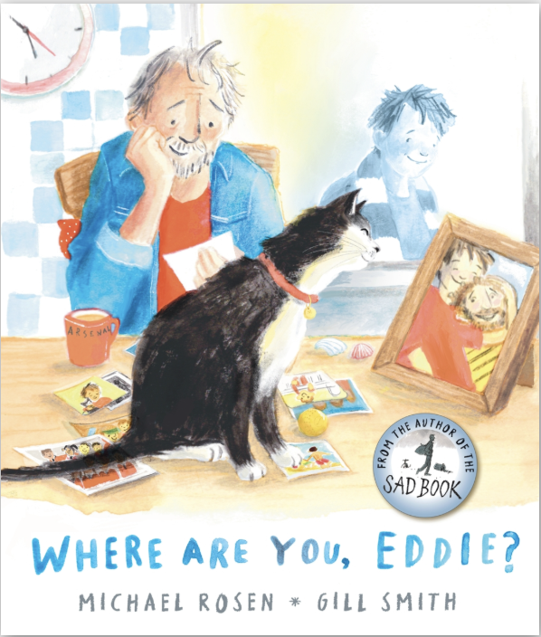 MichaelRosenYes's tweet image. Out March 12
Our cat sends me out to 'find' my late son, Eddie. I find him in the scenes of my memories. I come back and tell the cat. The cat tells me what she thinks of Eddie.