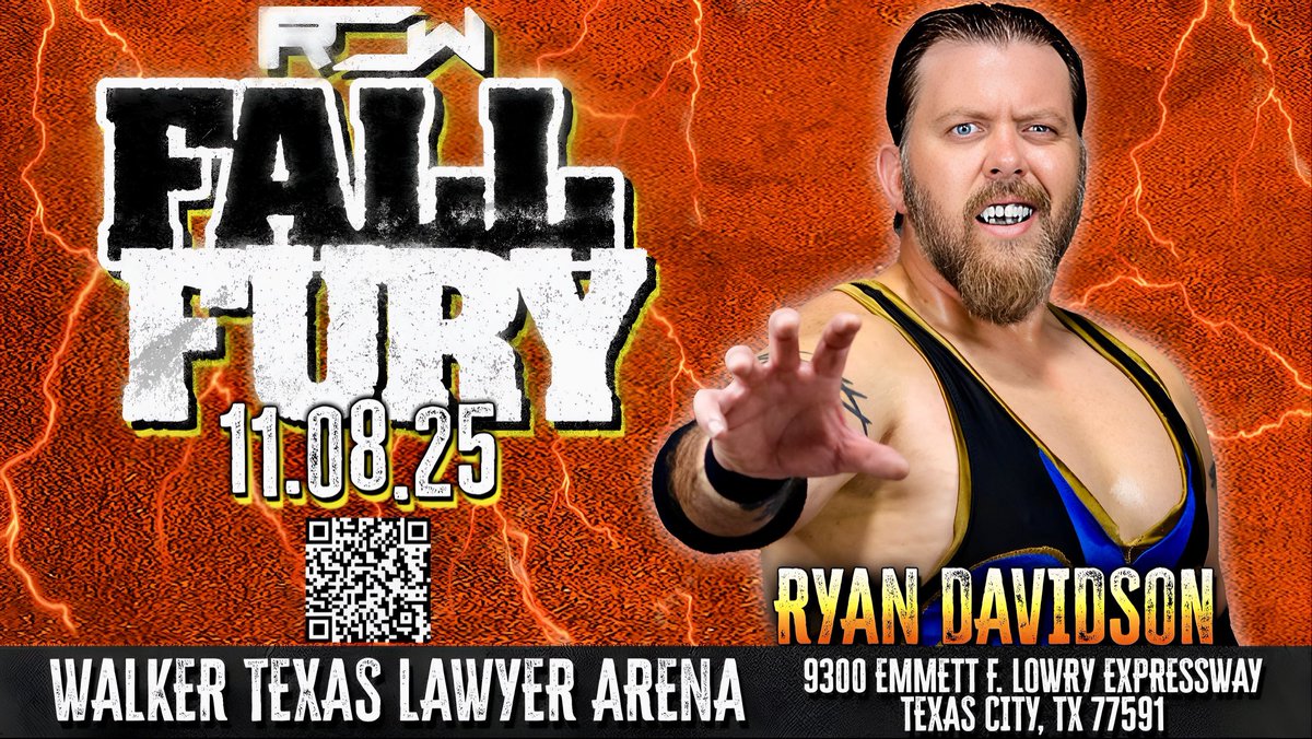 💥 TALENT ANNOUNCEMENT 💥

November 8th just keeps getting bigger — and a whole lot more ruthless with every announcement…

Because The Grizzled Vet, <a href="/RDBEAR57/">Ryan Davidson ライアン・デビッドソン</a> is coming to Reality of Wrestling: PLATINUM – FALL FURY! 

📅 Saturday, November 8th
📍 Walker Texas Lawyer Arena –