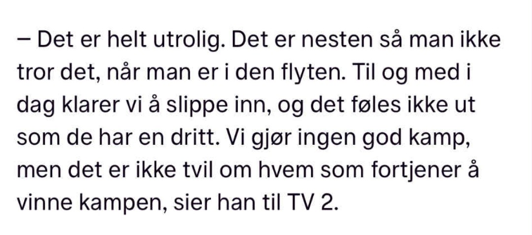 magnhend's tweet photo. @tommyopdal @sfjfotball Når Selnæs klarer å si dette etter kamp, er jeg dypt bekymret. https://t.co/o4HECYVWLe