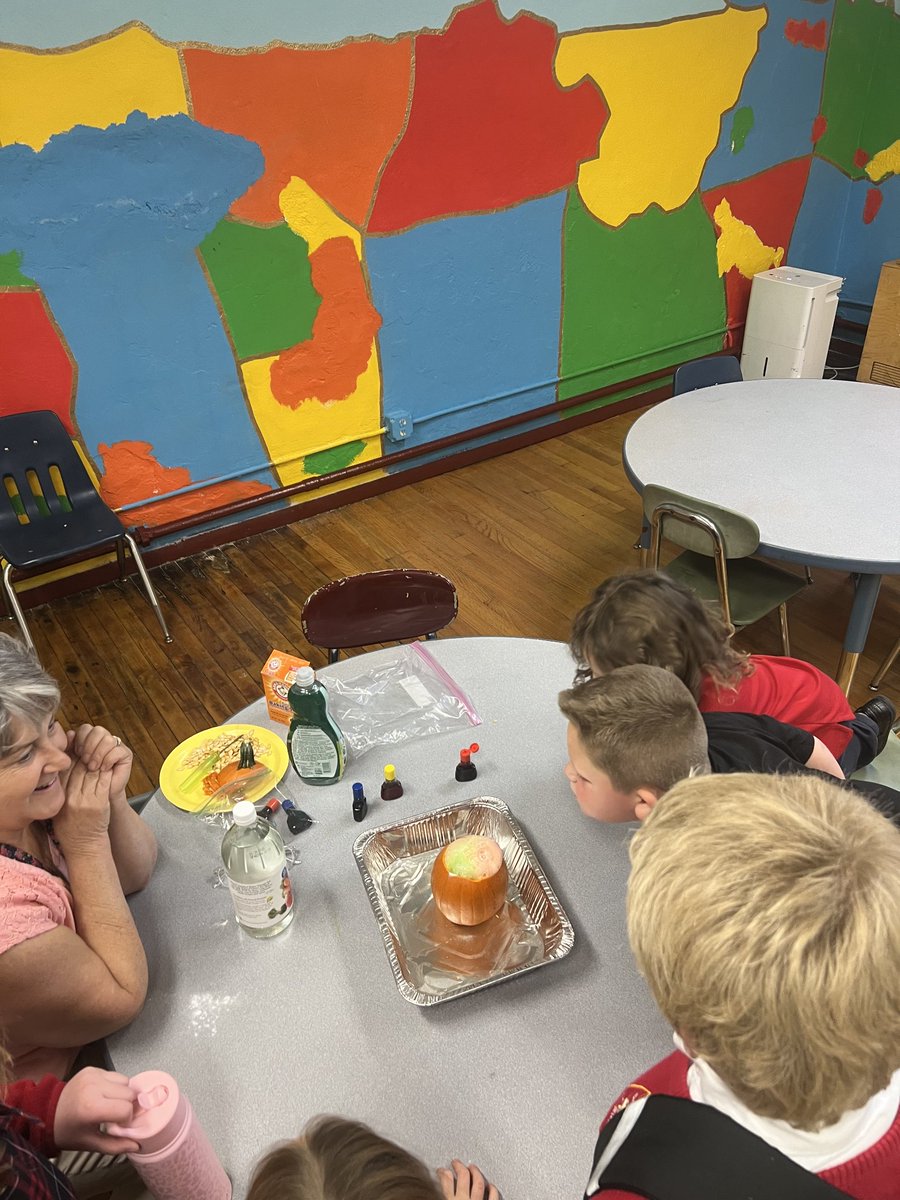Ourbrightfutur1's tweet photo. 🧪🎃 Erupting Pumpkins! Bioscience for the Littles 🎃🧪

Ms. Sue's Pre-K to 1st grade scientists had an explosive week of learning! 💥 Using vinegar, dish soap, and baking soda, our students created Erupting Pumpkins — a fun and messy way to explore chemical reactions. https://t.co/2hhjoGesbL