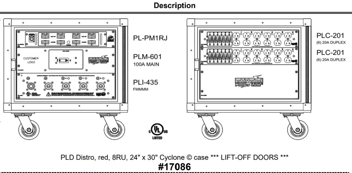Echo tone Music (@echotone) on Twitter photo Safe portable power distribution is available with Powerlink products by Whirlwind.  This 100 amp power distro contains, on board volt and amp meter, 100A main power breaker, Cam lock inputs and 24 Duplex 3 phase outputs.  Housed in a Cyclone Road case.
Reliable year after year! Safe portable power distribution is available with Powerlink products by Whirlwind.  This 100 amp power distro contains, on board volt and amp meter, 100A main power breaker, Cam lock inputs and 24 Duplex 3 phase outputs.  Housed in a Cyclone Road case.
Reliable year after year!