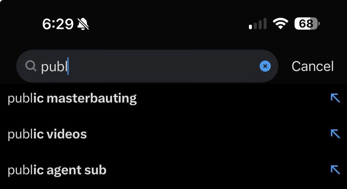 Ok why is this the first option in X search autocomplete? (No that is not my search history)