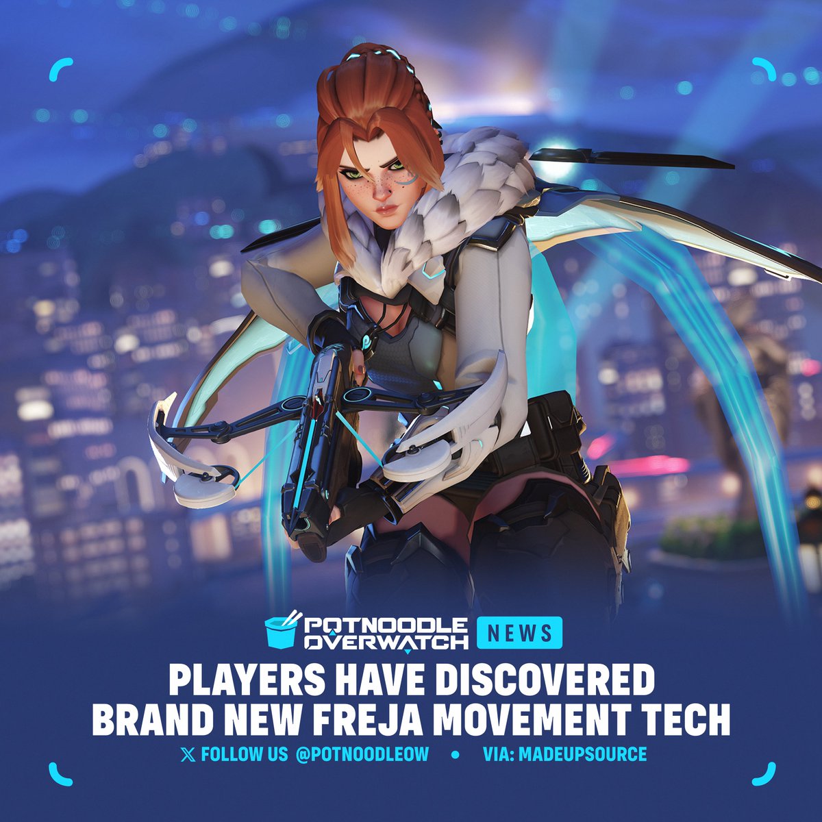 PotNoodleOW's tweet image. Players in #Overwatch have discovered new movement tech for Freja 🌬️

It has been found that the ability Quick Dash can take you upwards vertically, triggered by not using any movement keys when using the ability🔼

What hidden techs do you know? Share below ✍️