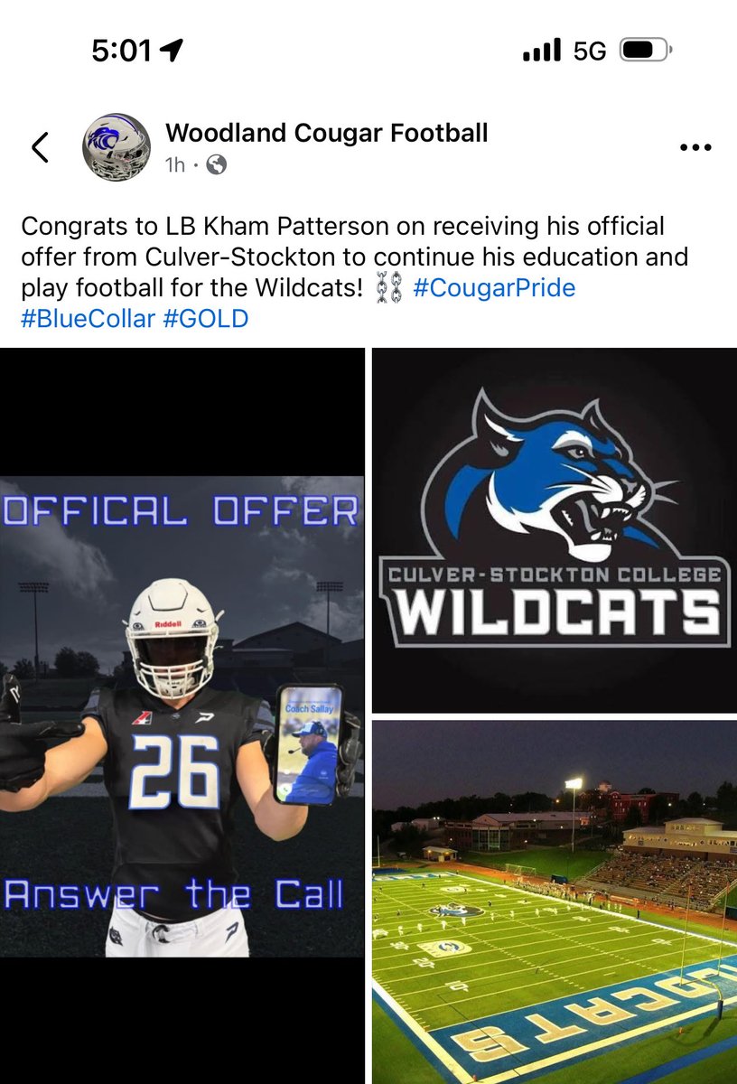 KhamPatterson20's tweet photo. Blessed to receive my first offer wouldn’t be here without God my parents and coaches, so thank you to everyone for the support along the way. https://t.co/dEm1QDgmFW