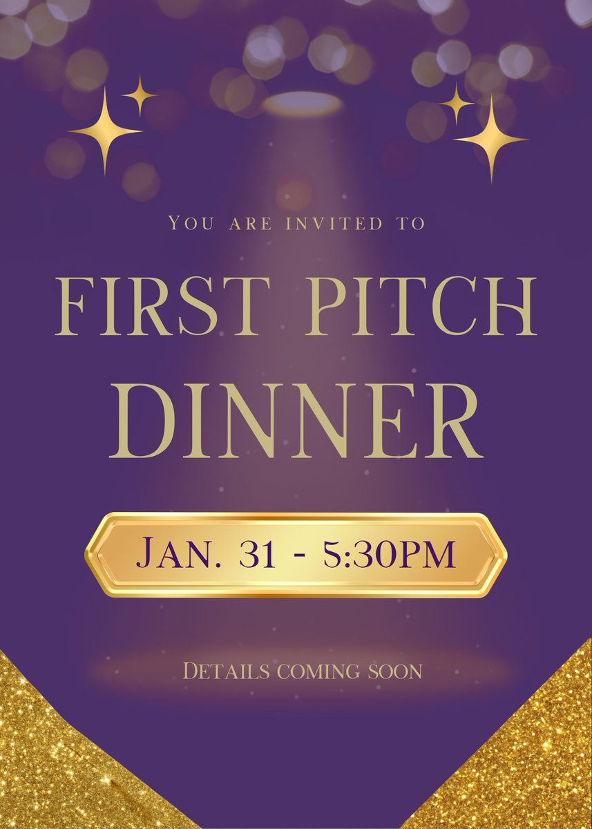 Save the date now for to our First Pitch Dinner! This is a fundraising event open to softball alumni, current players, and their families! 

Additional details to be available at a later date. 😋
