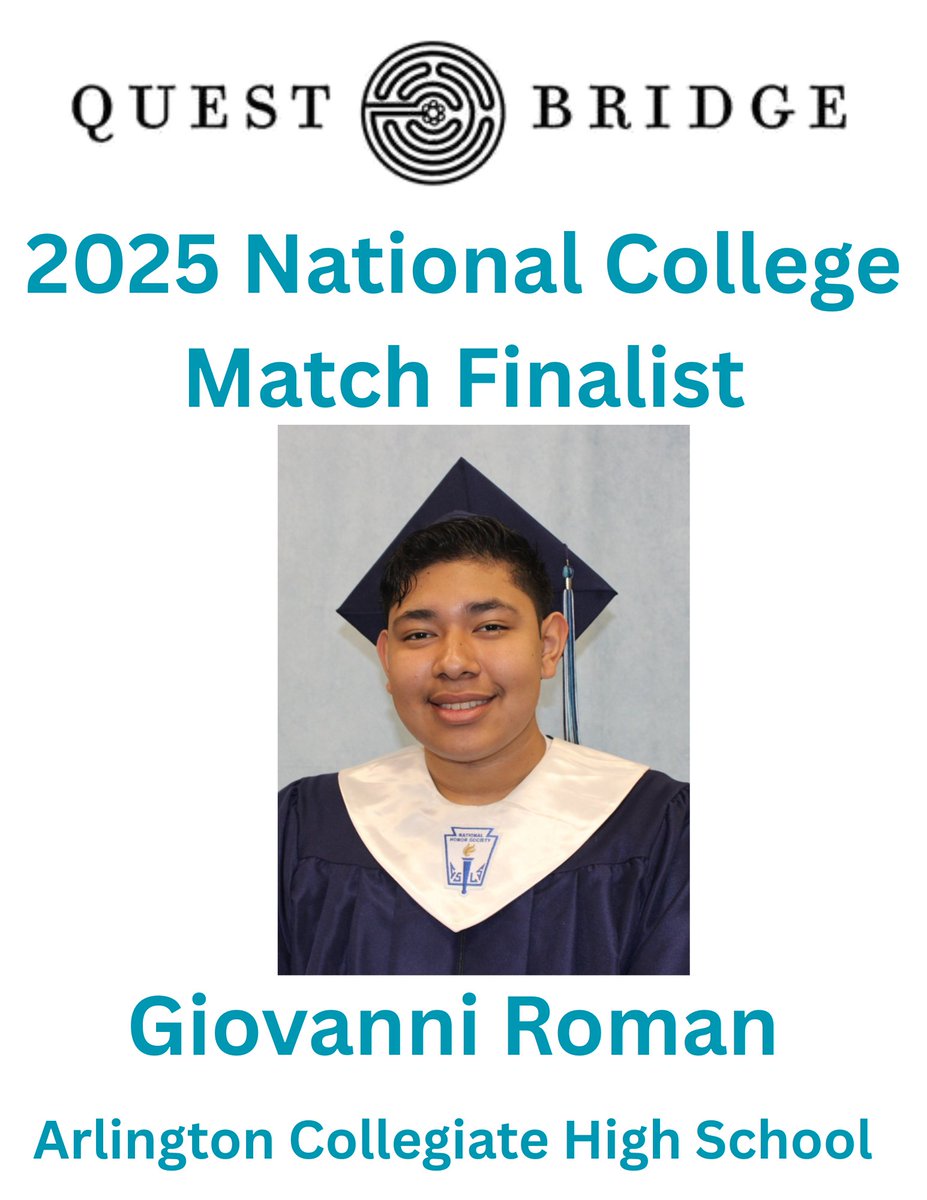 Congratulations to senior Giovanni Roman on being named a QuestBridge National College Match Finalist. #LionPride 🦁💯🎓