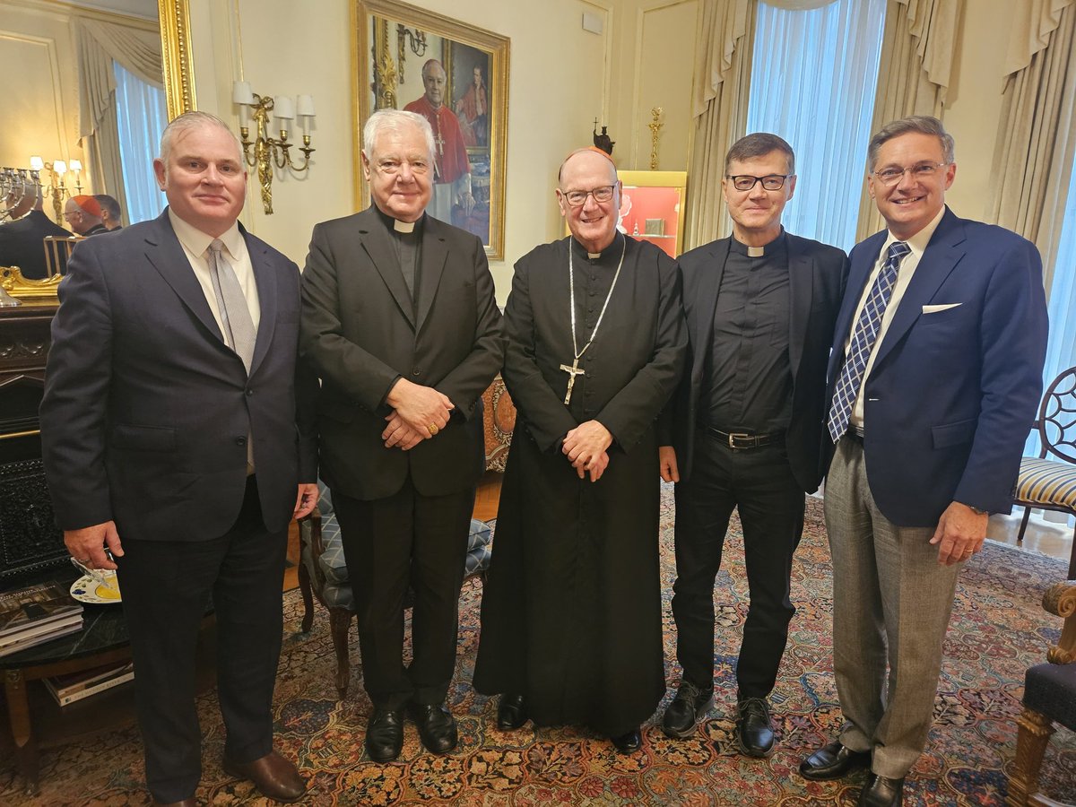 Great to be with Cardinal Dolan and Cardinal Mueller in New York City today with my friend, Chairman of the National Catholic Prayer Breakfast, Mark Randall.