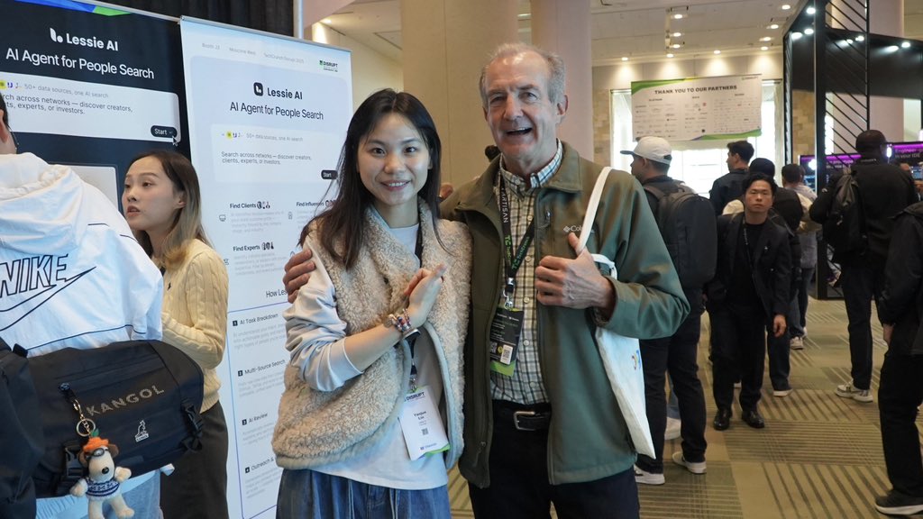 yyaannjun's tweet image. What an incredible 3 days at #TechCrunchDisrupt 2025. 

We met so many brilliant founders, builders, and investors, and received tons of inspiring feedback about Lessie AI.

Huge thanks to everyone who stopped by and shared ideas, you’re helping us make People Search smarter than…