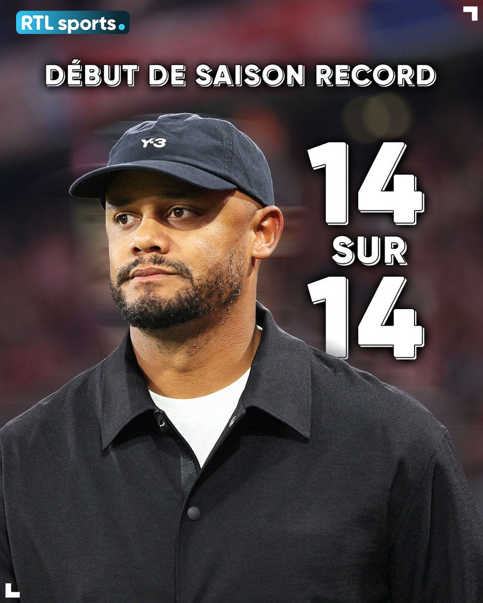 Avec 14 victoires en autant de matchs (toutes compétitions confondues) depuis le début de la saison, le Bayern Munich de Vincent Kompany réalise le meilleur départ de l'histoire des 5 grands championnat !

Ils effacent le record de l'AC Milan de Capello en 1992-93. 💪 #RTLsports