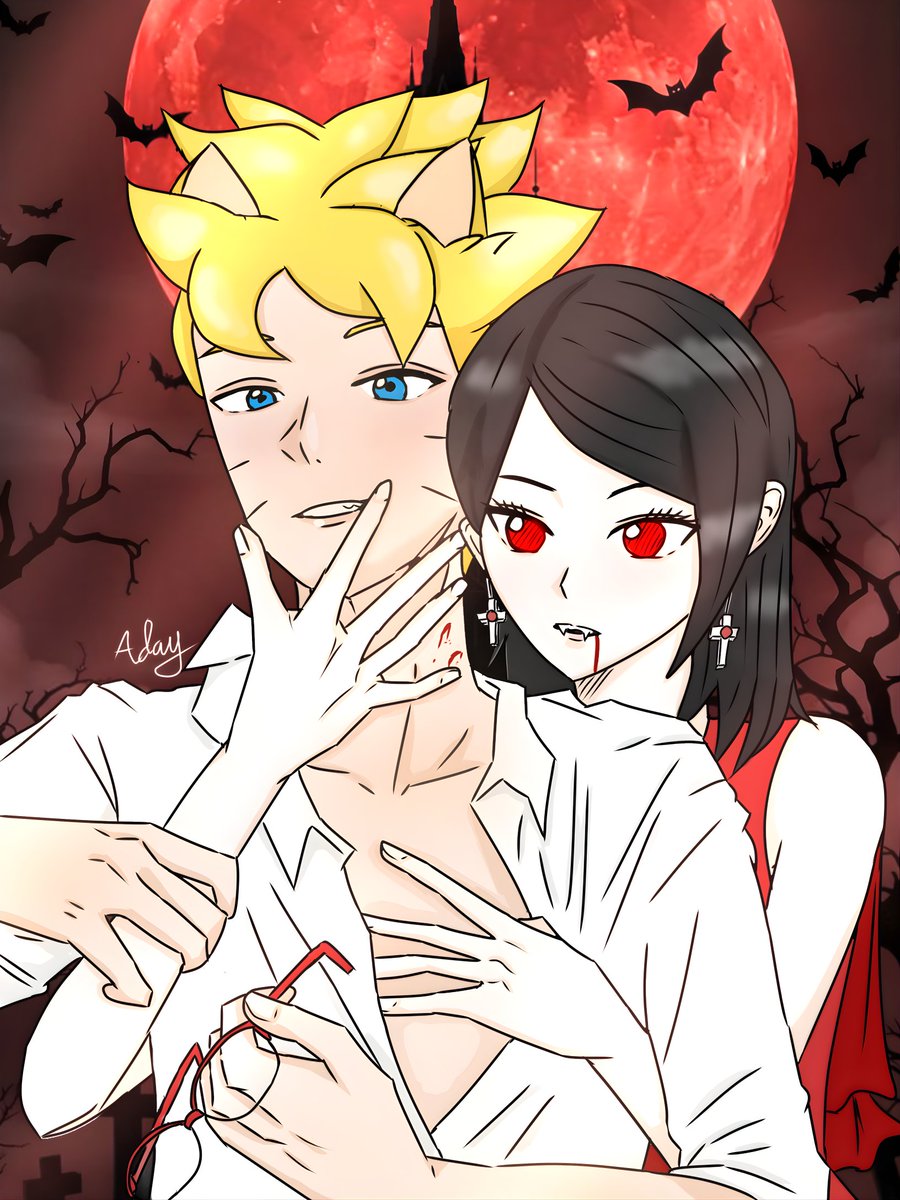 🔩🥗 AU — Werewolf x Vampire 🐺🧛‍♀️
#borusarahalloween2025