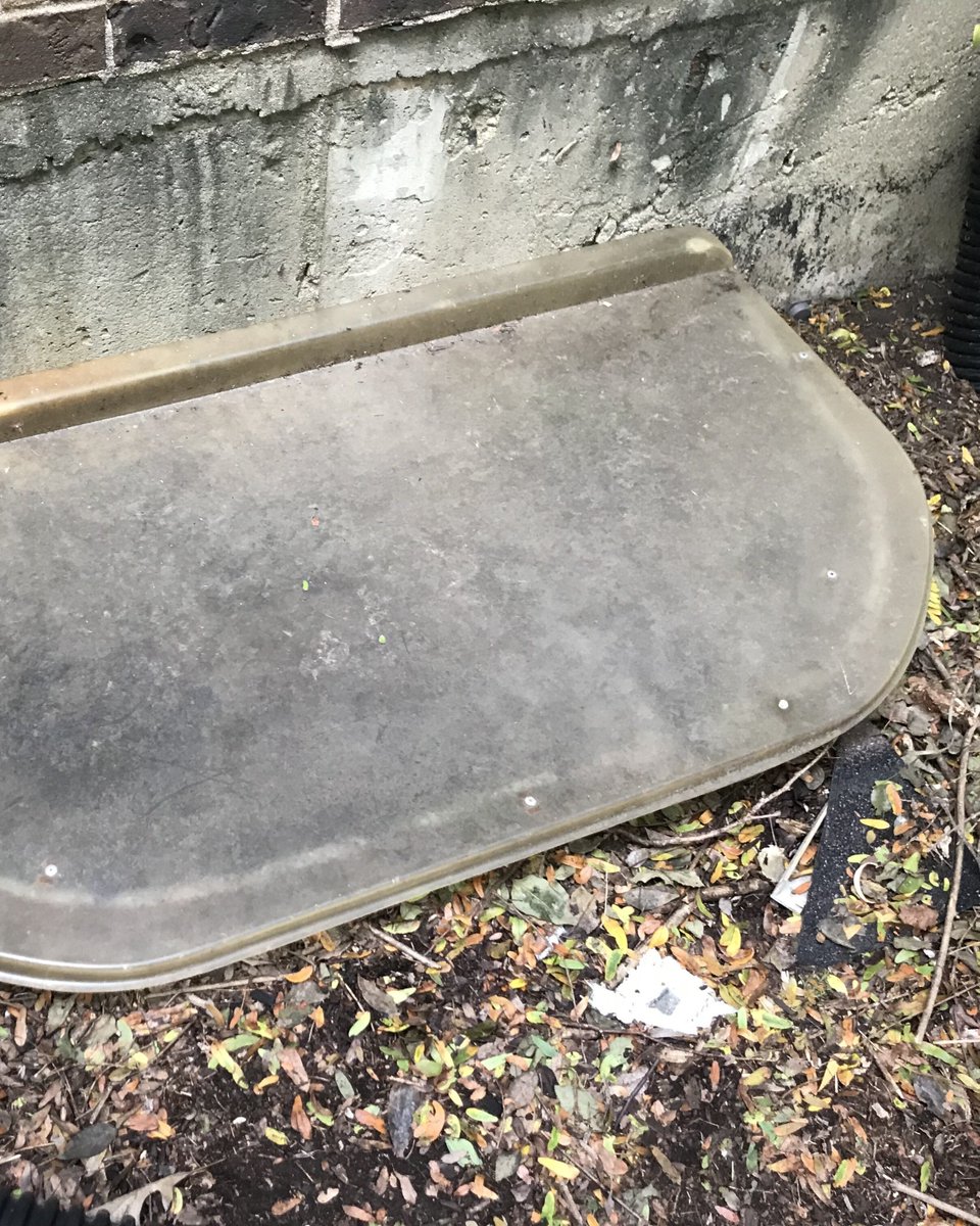 windowwell's tweet image. One of the scariest covers ever--cloudy plastic no longer has its strength. This cover looks fairly strong, but this cover will disintegrate if impacted by anything. If someone steps on this cover they will go right through! Get a lifetime warranty cover from us--262-740-7220!