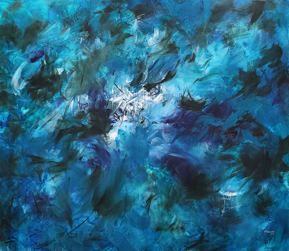 artvuckovic's tweet photo. Misao, 130 x 150 cm, akrilik na platnu, 2025. https://t.co/6dQzFXiOKq