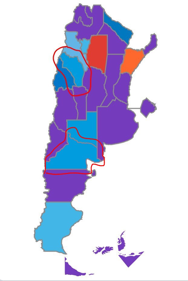 Con el escrutinio definitivo el peronismo dio vuelta el resultado en las provincias de La Rioja y Río Negro. Ambas se pintaron de celeste y así quedó el nuevo mapa. Máxima expectativa en la provincia de Buenos Aires por el posible triunfo de Fuerza Patria.