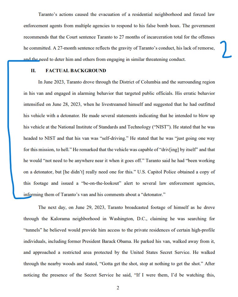 MacFarlaneNews's tweet image. SIDE-BY-SIDE

The original sentencing memo against Taylor Taranto

Then... the new sentencing memo against Taylor Taranto, just submitted by Justice Dept

Reference to Jan 6 is eliminated