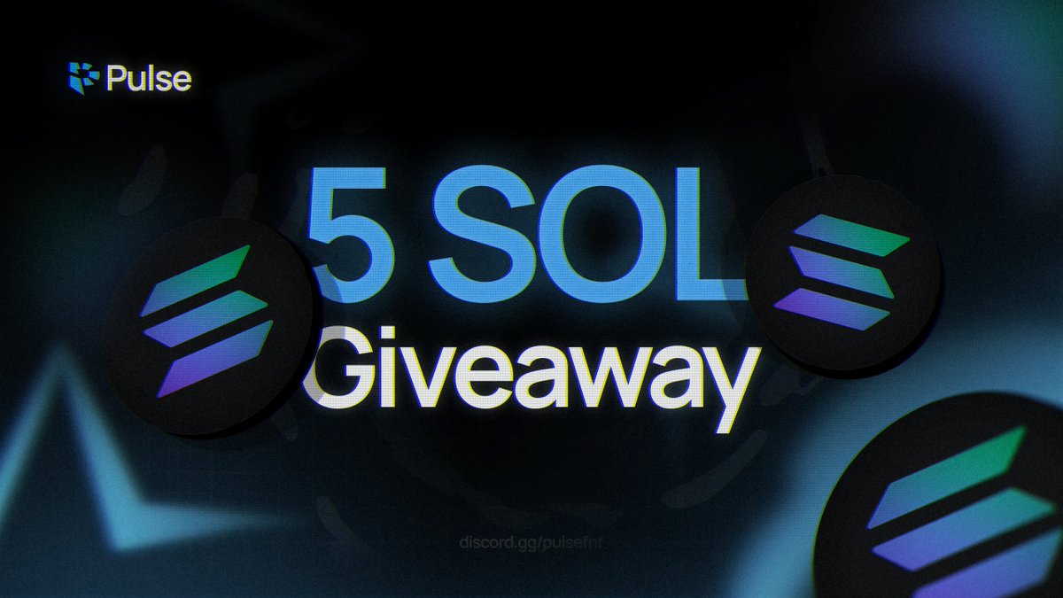Pulse just opened. It's free, with live trading daily, more to come.

To celebrate, we're doing a 5 $SOL giveaway!

- Follow us
- Repost &amp; Like
- Join the Discord (discord.gg/pulsefnf)

5 Winners of 1 SOL each.
Ends in 7 days, good luck.