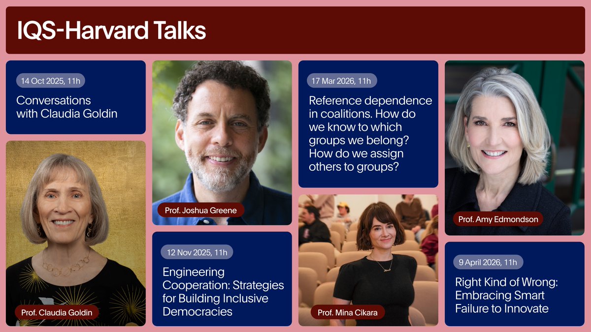 Next talk on 12 Nov at IQS Barcelona. It will be about one of the most challenging aspects of our times: cooperation. But we will not merely lament. We will search for solutions, with Professor Joshua Greene, author of Moral Tribes. lnkd.in/d-TkAA7d
