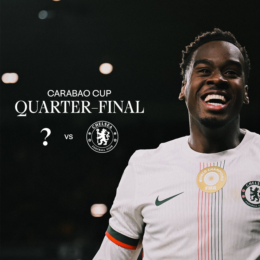 ℹ️ Our Carabao Cup quarter-final opposition has been confirmed: bit.ly/49qSoAQ

#CFC | #CarabaoCup