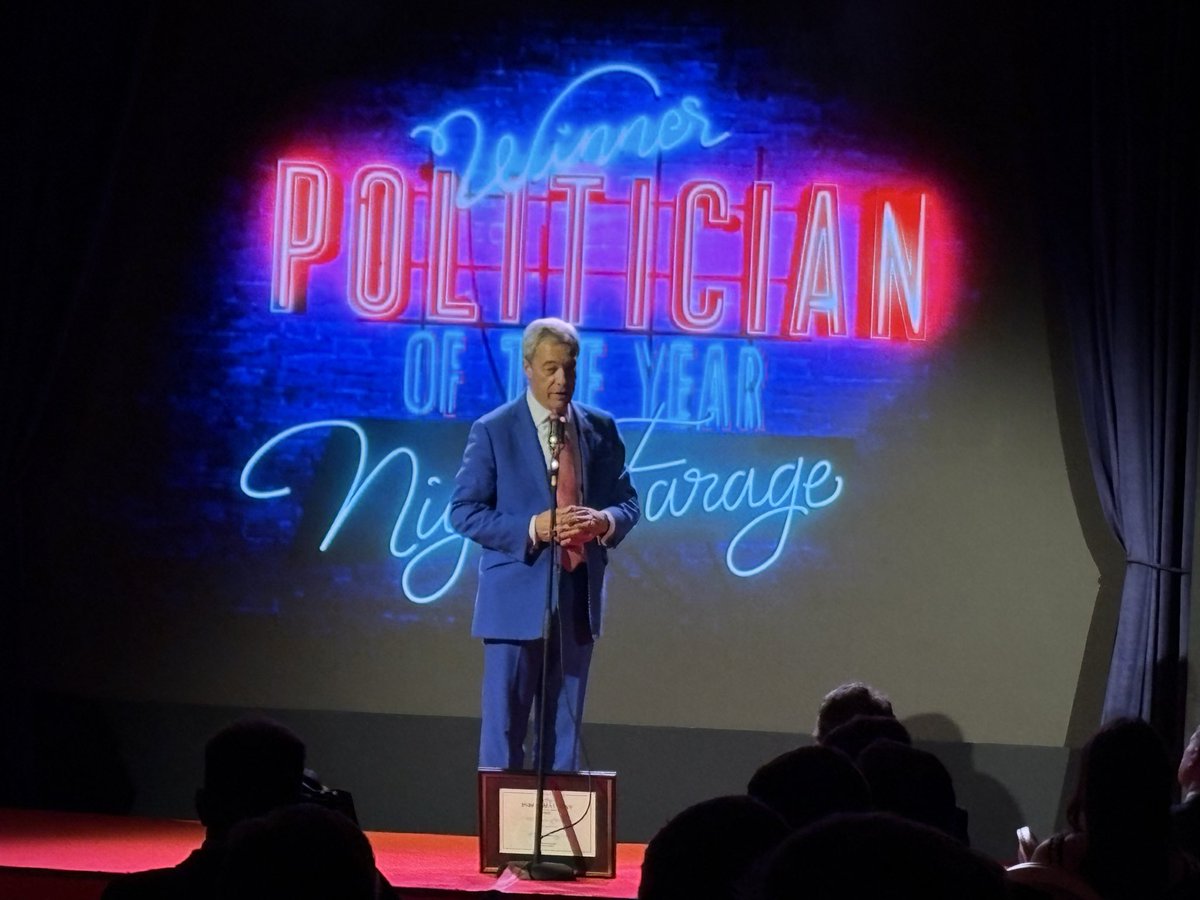 Farage wins Politician of the Year Award at the <a href="/spectator/">The Spectator</a> awards