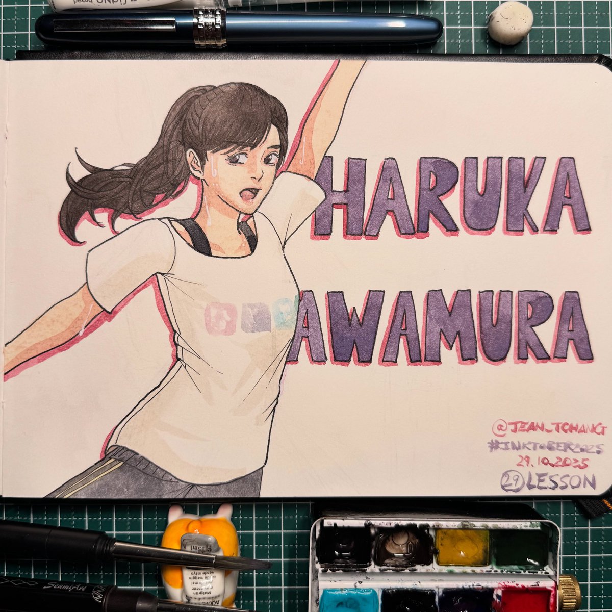 jean_tchang's tweet photo. #inktober2025 day 29 : Lesson #SawamuraHaruka https://t.co/WpOMo9ORgd