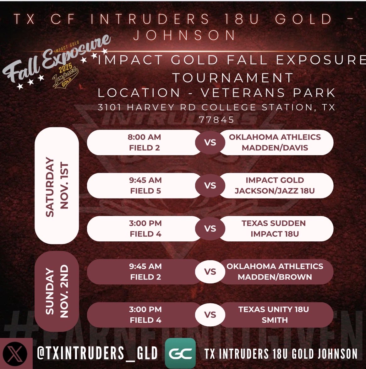 TX CF Intruders 18U/16U Gold Program tweet media