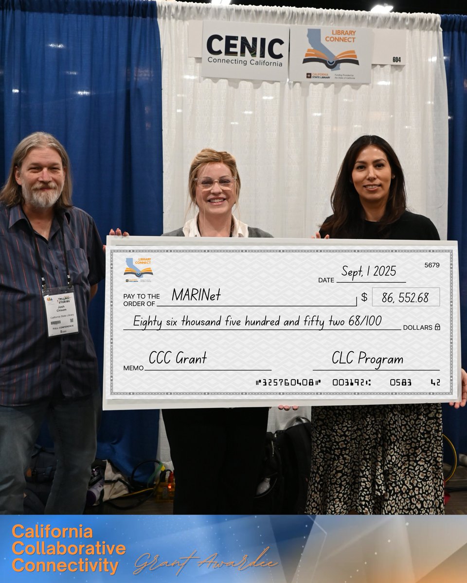 Congrats to the CCC Grant recipients! Your creativity and dedication are powering digital learning and access across California.  It was a joy meeting you at the #CLAConference — here’s to continuing the impact!  #CCCGrant #CALibraries #CLC #CommunityInnovation #DigitalEquity