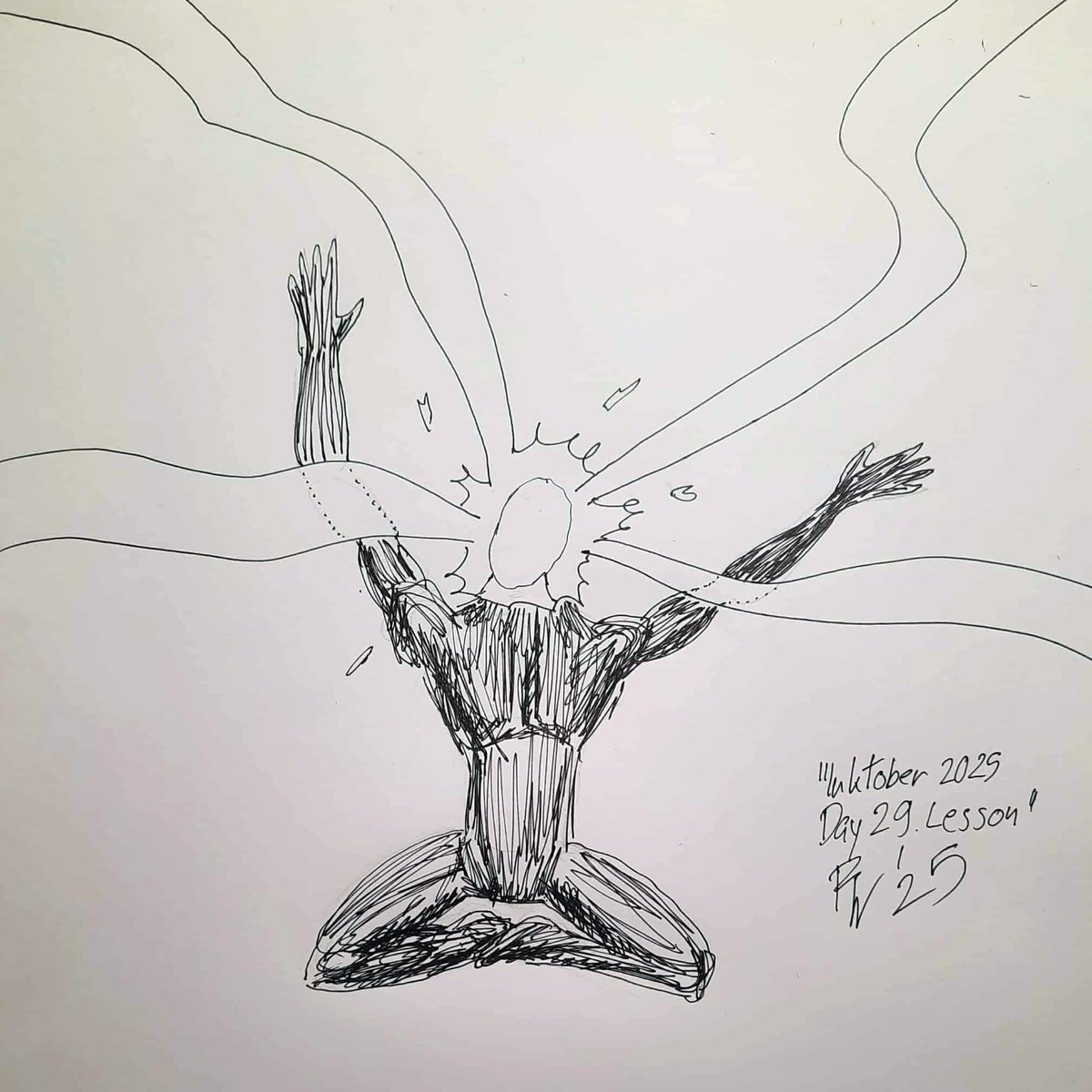 Day 29 "Lesson" #Inktober2025  By Robert Walker #Inktober2025day29 #inktober_perfectchallenge2025 #Inktober #inktober2025lesson instagram.com/robert_walker_… pic.x.com/GBbsgHqKKj