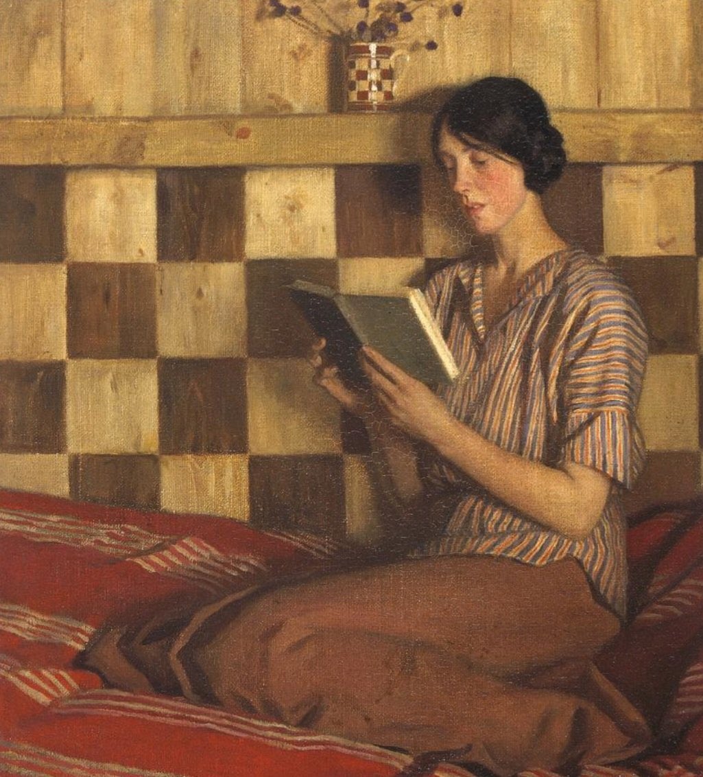 Thursday #PortraitChallenge! ✍️

'The Green Book', painted in oils on canvas around 1925 by Harold Knight, 
National Museum of Wales

en.wikipedia.org/wiki/Harold_Kn…

via <a href="/artinsociety/">Journal of Art in Society</a>