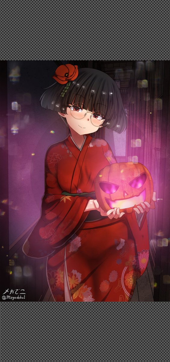 ハロウィンですから、正装姿の座敷わらしちゃんです☺️

Zashiki-warashi wears her formal cloth for Halloween. 