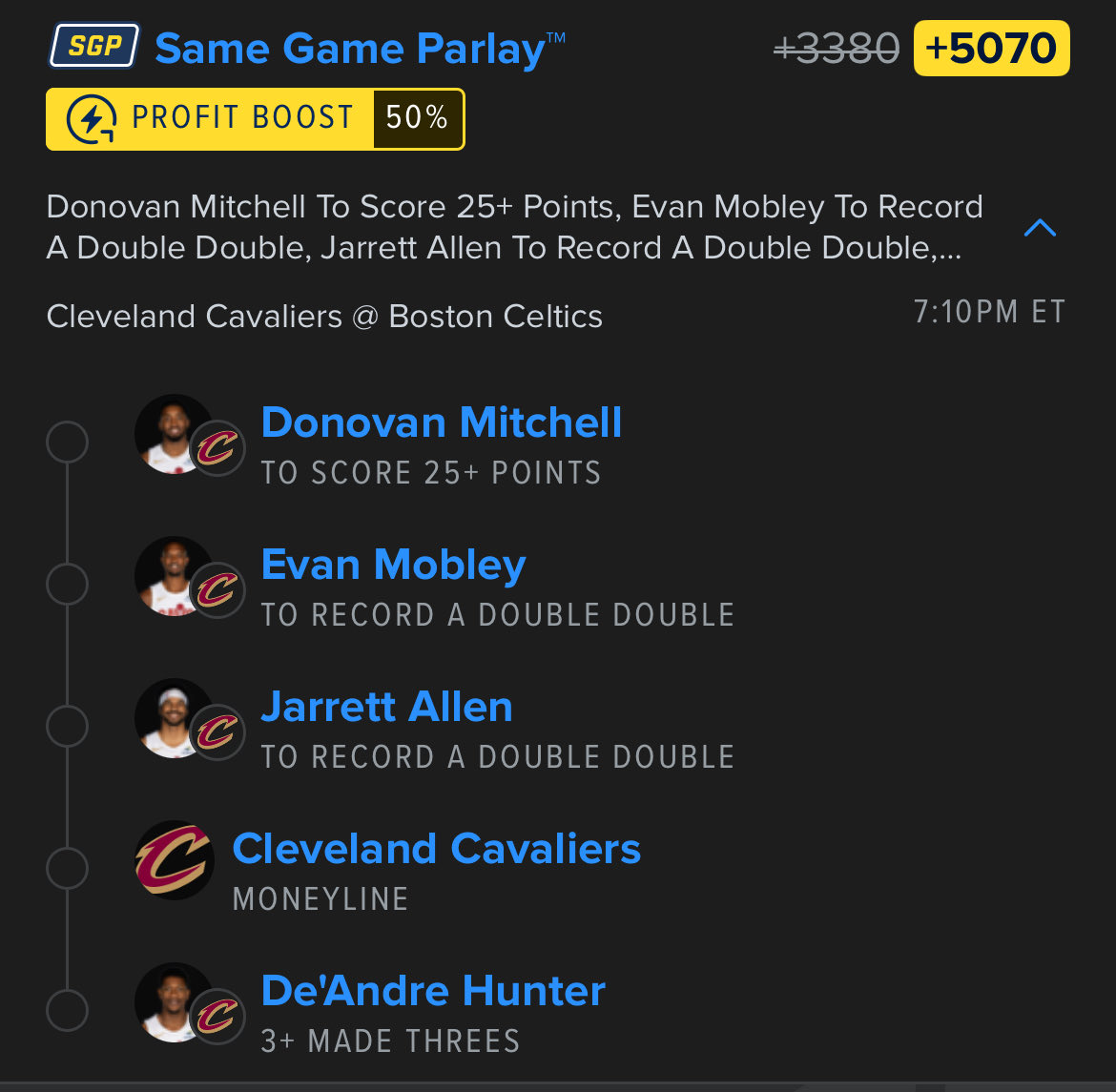 TribeofIndians's tweet photo. Let’s go Cavs‼️ We are back! 
LETS GET SOME MOOLAH💵💵💵
#LetEmKnow  #ForTheLand #NBA #NBAPicks #NBABetStream #bet #bets #Parlay #ParlayPlay #PicksParlays #ESPN #nbaxespn #Fanduelparlay #fanduel https://t.co/Ho2NiOkxA1
