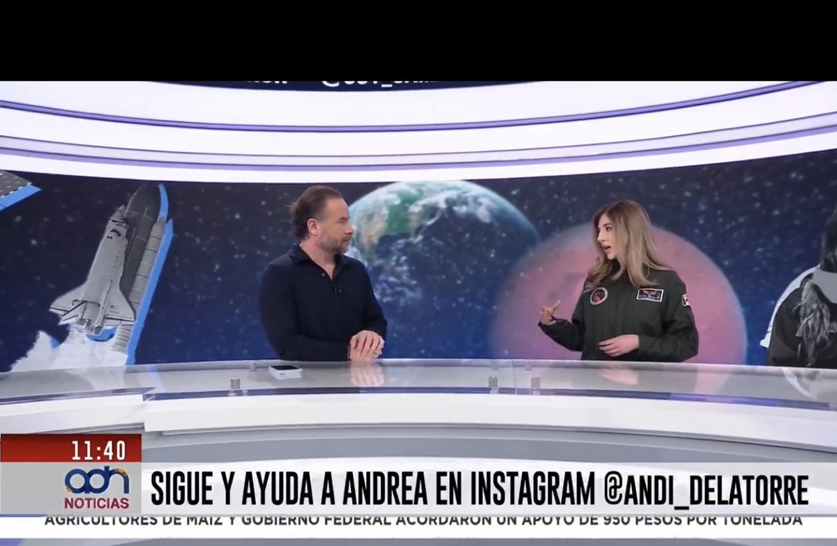 AndidelaTorre97's tweet photo. #SERASpace Encantada de haber participado en @adnnoticiasmx 🎥
Fue una experiencia increíble salir por primera vez en televisión 🤍
¡Muchísimas gracias por todo el apoyo y por la difusión! ✨ Si te quedas 5 s en este tweet me ayudas a lograr mi sueño de ir al  espacio.🚀 https://t.co/AiJYhXC4LY
