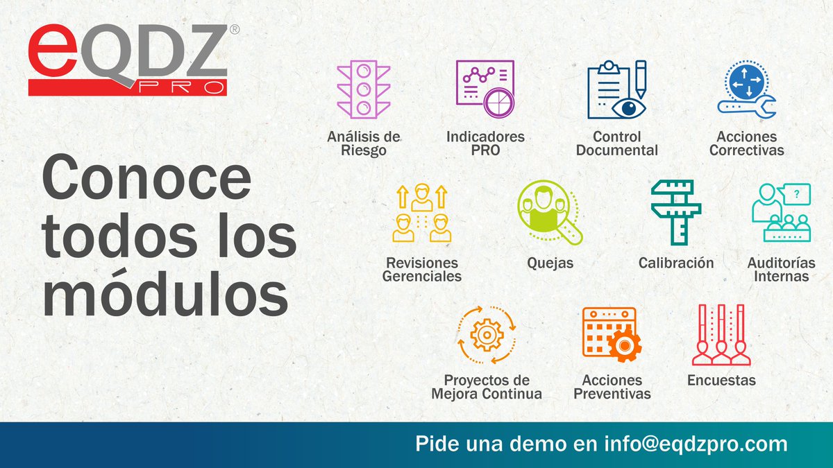 🌟eQDZ®PRO: Una plataforma integrada para una gestión eficiente 🚀
 
📂Con módulos interconectados, administra tu Sistema de Gestión de forma integral.
 
💡Todos los módulos incluidos por un solo precio.
 
💻Solicita una demo aquí: 👉 bit.ly/3FqZwNf
 
#GestiónDeCalidad