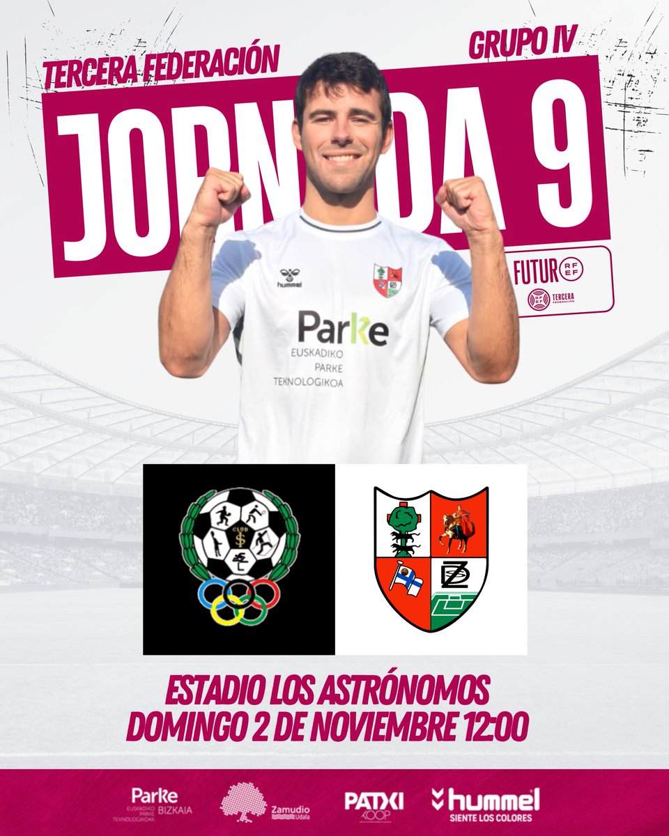 🔥 ¡El domingo visitamos Vitoria-Gasteiz!

🆚 CD San Ignacio
📆 2 de noviembre
🏟️ Los astrónomos
⏱️ 12:00

#AupaZamudio #ItzuliGara