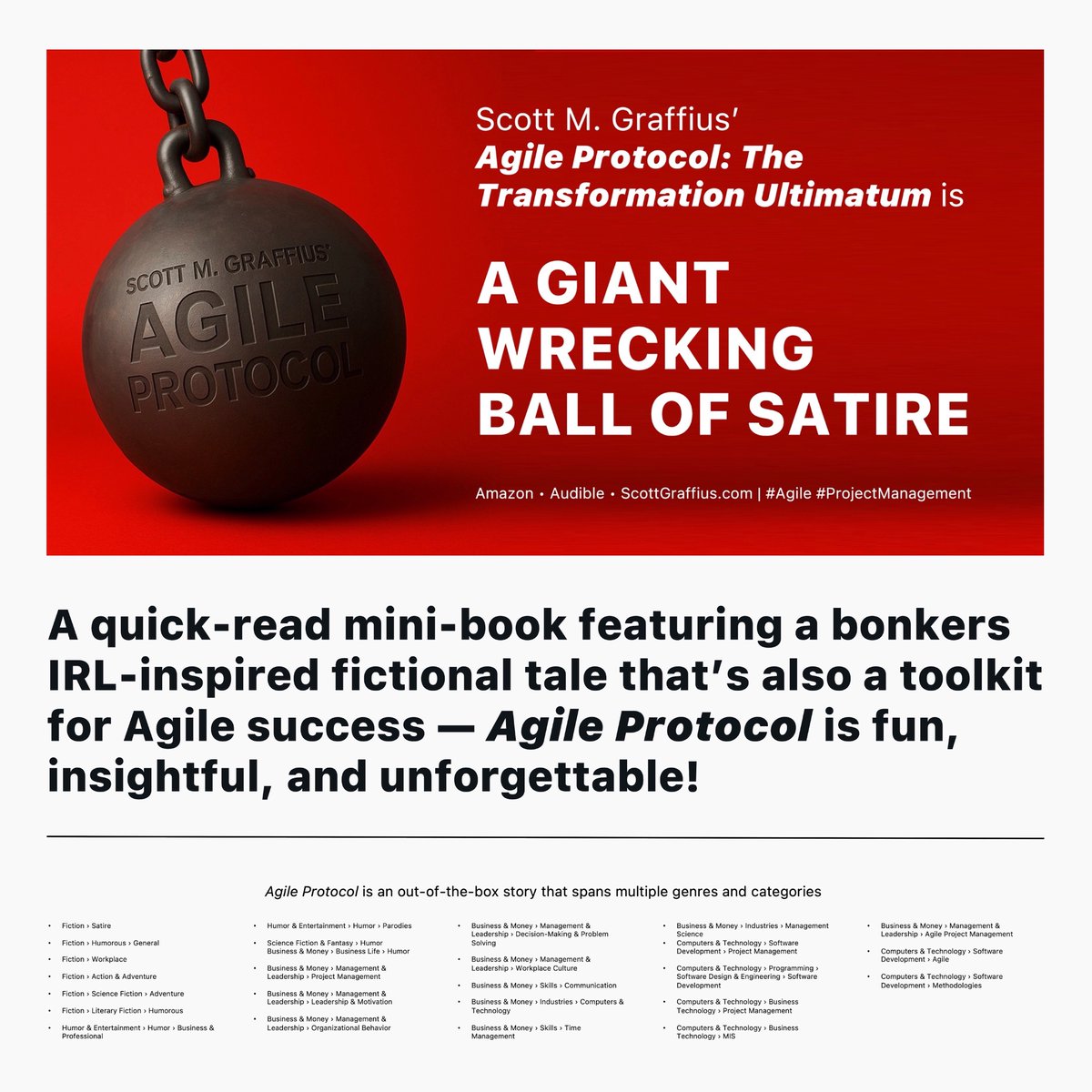 AgileScrumGuide's tweet image. A quick-read mini-book featuring a bonkers IRL-inspired fictional tale that’s also a toolkit for Agile success — AGILE PROTOCOL is fun, insightful, and unforgettable!

Get it on Amazon today 👉 amazon.com/dp/B0F2SJ83WT?… 

#AgileProjectManagement #ScrumMaster #ProductOwner #Book