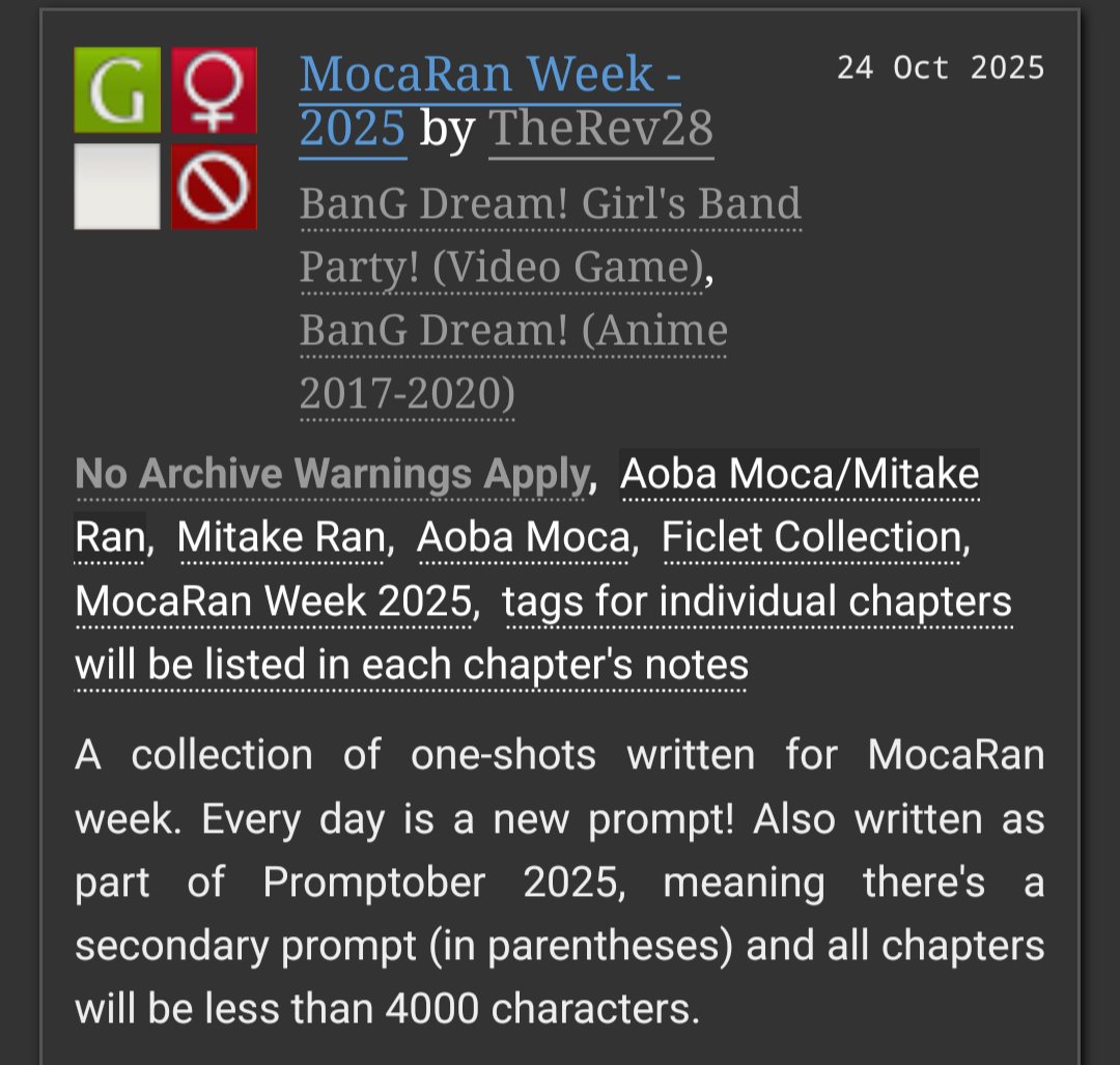 TheRev2828's tweet photo. Day 6 of #MocaranWeek2025: Dreams
https://t.co/NAqoyQ7Z2T https://t.co/dztomZckZO