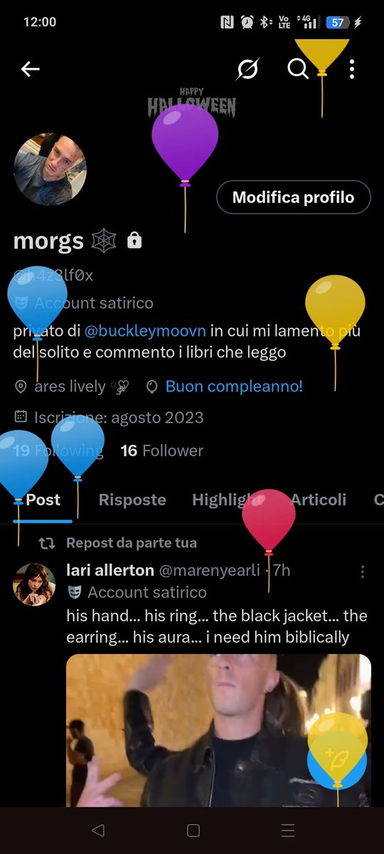 amys4nt14go's tweet image. è il mio compleanno :)