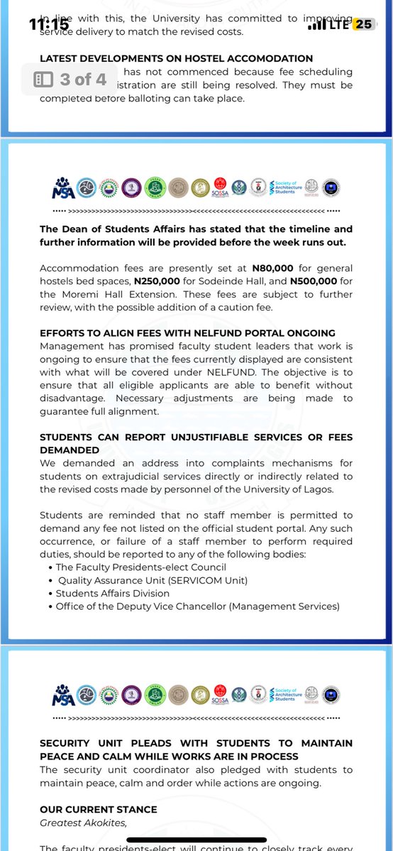 TayoNine's tweet image. The council of UNILAG Faculty Presidents earlier today had a meeting with the school management, and in these screenshots was the report they brought back to the raging students. LOL. 

From the perspective of a UNILAG student, read this thread for a breakdown of the reality…