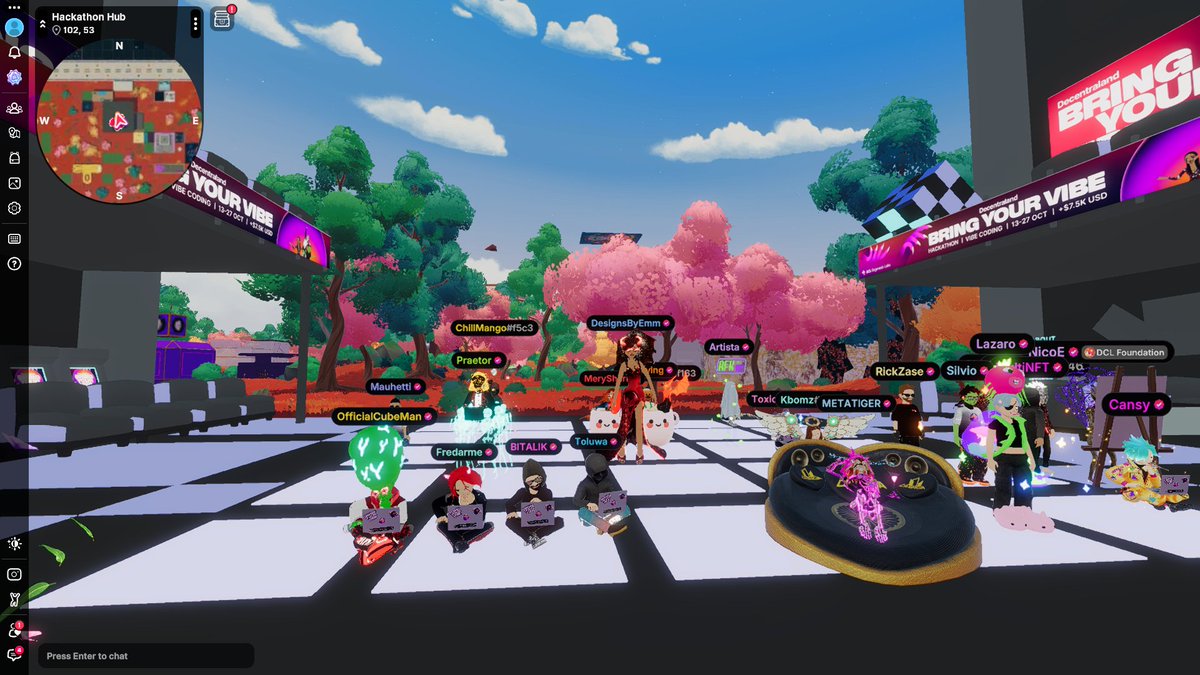 I tried vibe coding for the first time. It was fun &amp; challenging. I created a mini-game, Pumpkin Bowling using 3 AI tools (CSM, ChatGPT &amp; Cursor)
<a href="/decentraland/">Decentraland</a> <a href="/toxicwaifudcl/">ToxicWaifu</a> <a href="/CanessaDCL/">Canessa 💫💫</a> <a href="/drkrillo_/">drkrillo</a> <a href="/lastraum/">Lastraum.eth 🍕</a> #DCLVibeHackathonI 
Thanks for the workshops, I find them really helpful